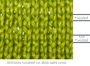 Twisted Alternate Rows